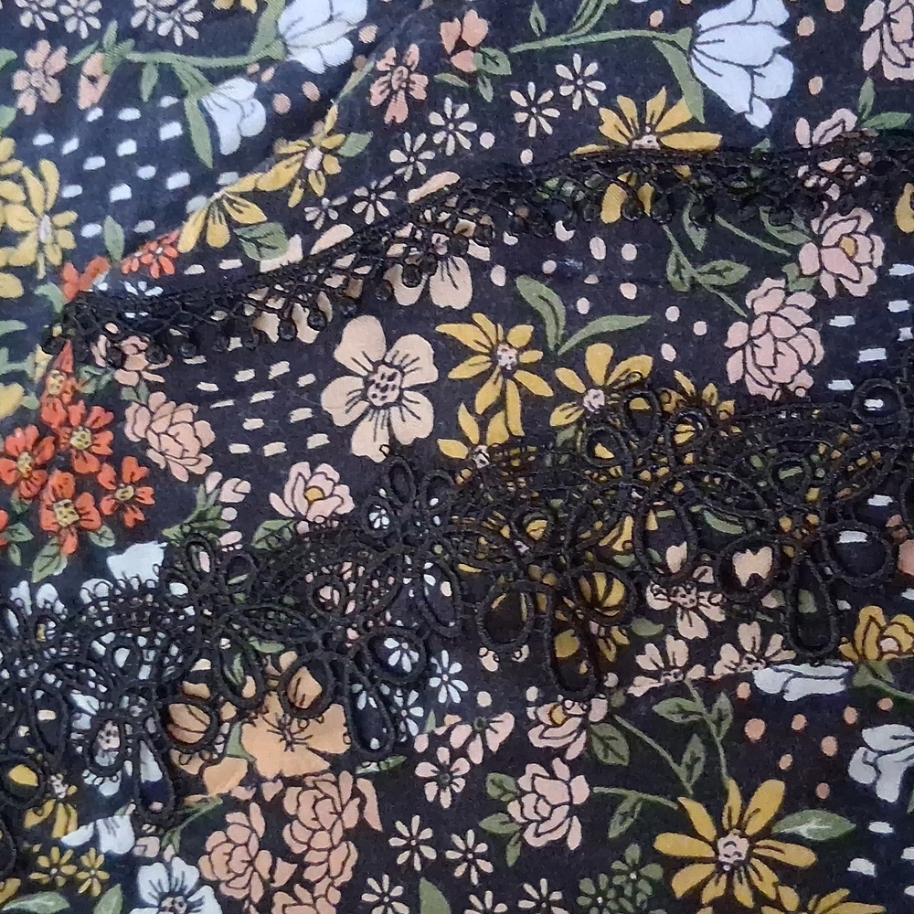 Black Floral Long Sleeve Dress - Picture 10 of 10